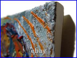 Contemporary Original Oil? Painting? Vintage? Expressionist? Art? Outsider Signed Pop
