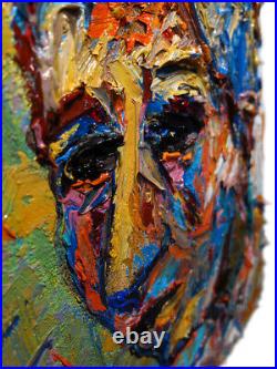 Contemporary Original Oil? Painting? Vintage? Expressionist? Art? Outsider Signed Pop