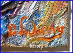 Contemporary Original Oil? Painting? Vintage? Expressionist? Art? Outsider Signed Pop