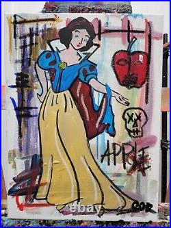 Corbellic Expressionism 12x16 Poison Apple Vintage Pop Art Canvas Modern Design