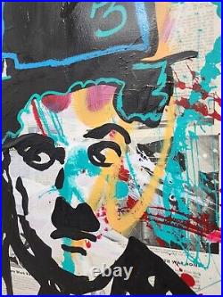 Corbellic Expressionism 16x20 Charlie Chaplin Hollywood Large Canvas Vintage Art