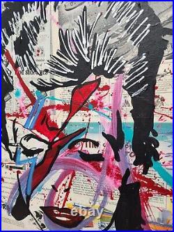 Corbellic Expressionism 16x20 David Bowie Music Icon Large Canvas Vintage Art