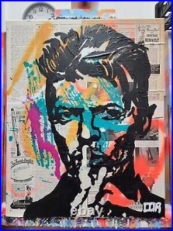 Corbellic Expressionism 16x20 David Bowie Vintage Large Canvas Collectible Art