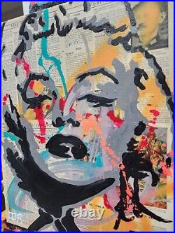 Corbellic Expressionism 16x20 Marilyn Monroe Iconic Large Canvas Vintage Pop Art