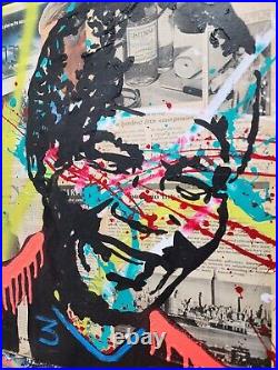 Corbellic Expressionism 16x20 Nelson Mandela Vintage Large Canvas Collector Art