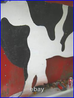 Country Home Plant Dairy Milk Cow Wood Art Sign Painting Farm Ice Cream Garden