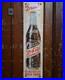 D-LITE BEVERAGES ICE COLD BOTTLE STAMPED PAINTED METAL DEALER SIGN 1950s VINTAGE