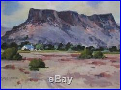 Doc Weaver Painting Listed New Mexico Artist Desert Mountain Vintage Regionalism
