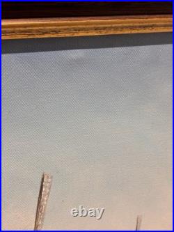 Dutch Winter Windmills Original Signed Oil Painting, Rare Vintage Art Gifts Dutch Winter Windmills Original Signed Oil Painting, Rare Vintage Art Gifts