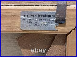 Dutch Winter Windmills Original Signed Oil Painting, Rare Vintage Art Gifts Dutch Winter Windmills Original Signed Oil Painting, Rare Vintage Art Gifts