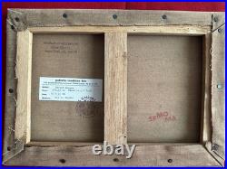 EDWARD HOPPER oil painting on canvas, vtg stamped signed