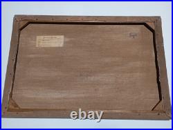 EGON SCHIELE OIL ON CANVAS PAINTING Signed And Stamped Vtg Art