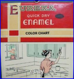 EUREKA ENAMEL Old Hardware Paint Store Advertising Sign Permanent Reading Pa USA