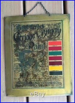Early 1900's Paint Advertising Sign Carriage & Buggy-Colors Rare Vintage Orig