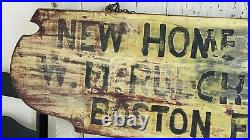 Early Aafa Antique Boston Store Trade Sign Advertising Original Paint Truck Side