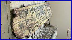 Early Aafa Antique Boston Store Trade Sign Advertising Original Paint Truck Side