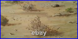 Early Desert Landscape California Desert Scene Signed HAG 60