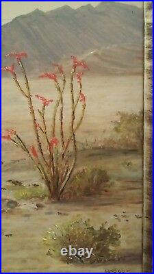 Early Desert Landscape California Desert Scene Signed HAG 60