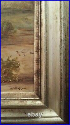 Early Desert Landscape California Desert Scene Signed HAG 60