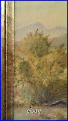 Early Desert Landscape California Desert Scene Signed HAG 60