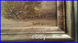 Early Desert Landscape California Desert Scene Signed HAG 60