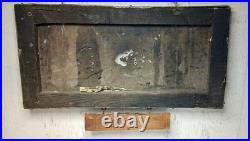 Early Original A G Schultz Co. Silver Reverse Painted Advertising Display Sign