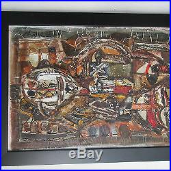 Ebrin Adingra Painting Abstract Modernism Expressionism Cubism Vintage Paris