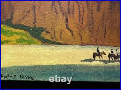 Edgar payne painting oil on canvas signed stamped vintage