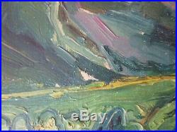 Edmond Wingen Painting Antique Vintage Impressionism Rolling Hills Landscape Mod