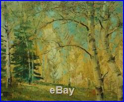 Edmond Woods Painting 1950's Early Vintage California Utah Impressionist 22 Inch