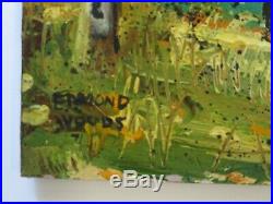 Edmond Woods Painting 1950's Early Vintage California Utah Impressionist 22 Inch