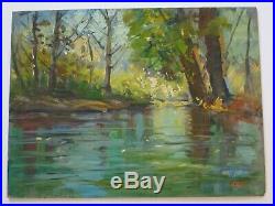 Edmond Woods Painting 1950's Early Vintage California Utah Impressionist 24 Inch