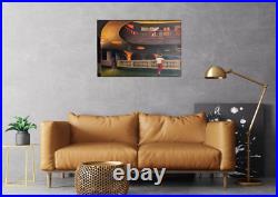 Edward Hopper (Handmade) Oil Painting on canvas signed & stamped VTG-ART UNFRAME