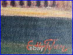 Edward Hopper (Handmade) Oil Painting on canvas signed & stamped VTG-ART UNFRAME