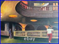 Edward Hopper (Handmade) Oil Painting on canvas signed & stamped VTG-ART UNFRAME