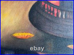 Edward Hopper (Handmade) Oil Painting on canvas signed & stamped VTG-ART UNFRAME