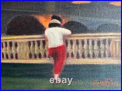 Edward Hopper (Handmade) Oil Painting on canvas signed & stamped VTG-ART UNFRAME