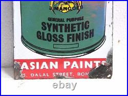 Enamel Signboard Vintage Tractor Distemper Asian Paint Ad Porcelain PG-12