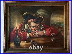 Endre Szabo The Pirate Painting ORIGINAL Disneyland -Pirates Of The Caribbean