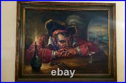 Endre Szabo The Pirate Painting ORIGINAL Disneyland -Pirates Of The Caribbean