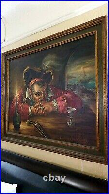 Endre Szabo The Pirate Painting ORIGINAL Disneyland -Pirates Of The Caribbean