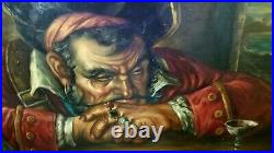 Endre Szabo The Pirate Painting ORIGINAL Disneyland -Pirates Of The Caribbean