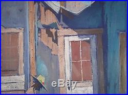 Epperson Signed Painting Urban Modernist Home Woman With Hat And Coors Vintage