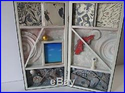 Ernest Posey Sculpture Painting Assemblage 3d Pop Art Abstract Vintage Rare Box