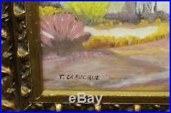 Estate Found Vintage Oil Painting Spring in the Desert Signed