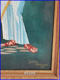 Exquisite Original Vintage Painting Signed Larry Gilliam Greek Maidens
