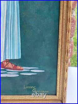 Exquisite Original Vintage Painting Signed Larry Gilliam Greek Maidens
