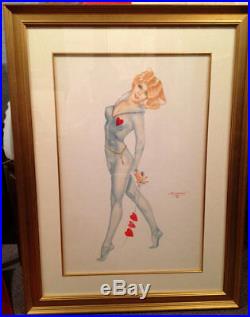 FOREVER Nude ORIGINAL DEMARTINI PIN-UP DRAWING Pinup VINTAGE ROMANCE Vargas 60's