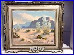 Framed Original Vintage Impressionism Desert Oil Painting Signed By Paul Grimm