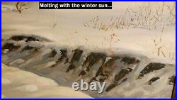 FREE SHIP SALE Kittery Maine1962 vintage Snow Landscape signed L. AVERY framed